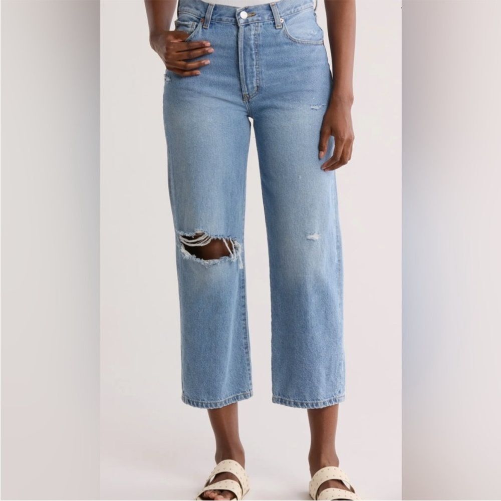 NWT Etica Altin Loose Crop Ithaca Straight Leg Jeans Ithaca Wash Size 25